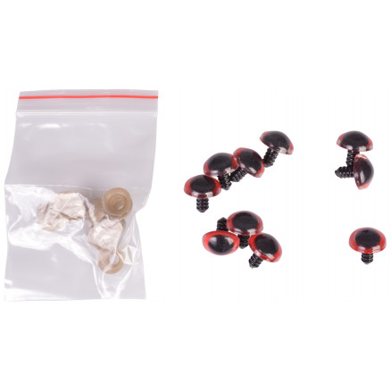 Infinity Hearts Sikkerhedsøjne/amigurumi øjne Rød 20mm 5 Sæt 2. So