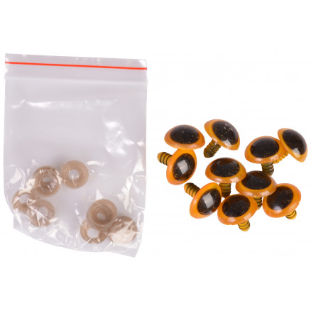 Infinity Hearts Sikkerhedsøjne/amigurumi øjne Orange 20mm 5 Sæt 2.