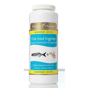 Fitness Pharma Omega 3 Fisk M. Ingefær 180 Kaps.