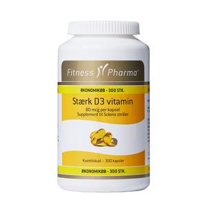 Fitness Pharma Stærk D3 Vitamin 300 Kaps.
