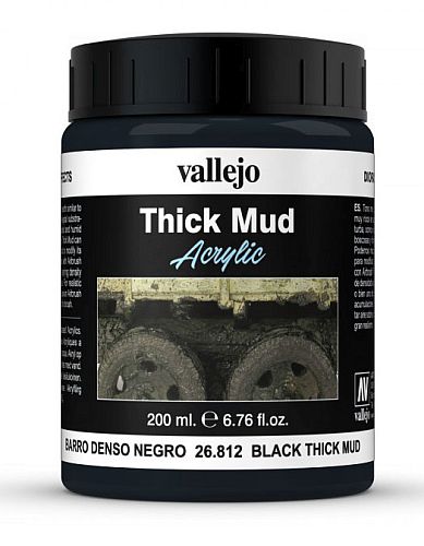 Vallejo Diorama Effects: Thick Mud Black Mud 200 Ml.